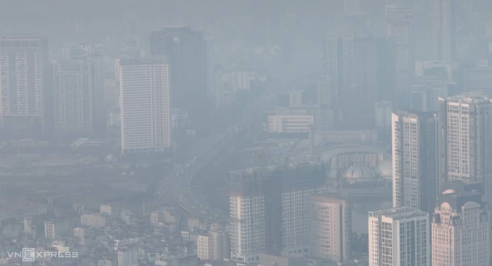 Hà Nội ô nhiễm không khí từ sáng đến đêm