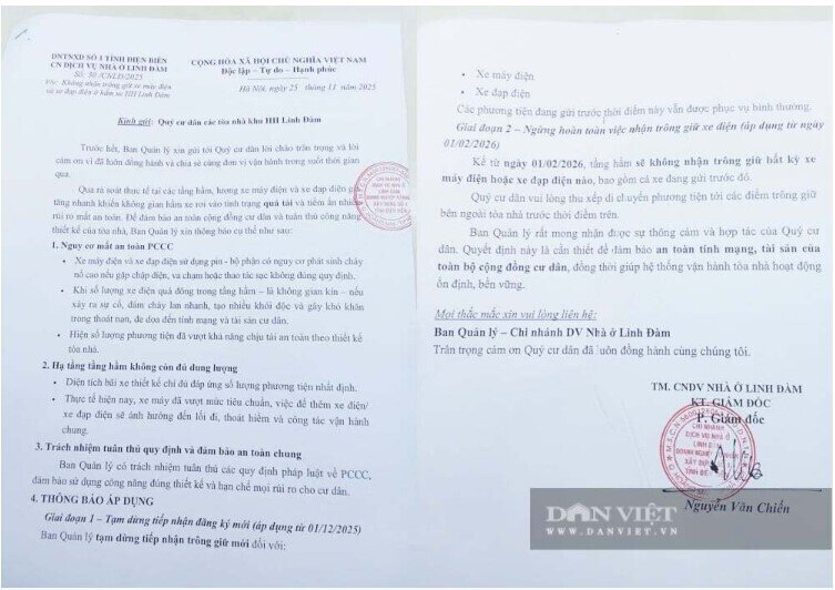 Cư dân chung cư “vạn người” bất ngờ mất bãi gửi xe điện, chuyên gia chỉ cách giảm rủi ro cháy nổ