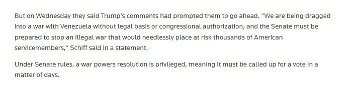 Nghị sĩ Mỹ gấp rút hành động vì sợ ông Trump ra lệnh tấn công Venezuela