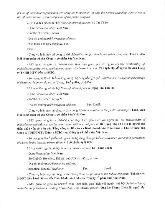 Đầu tư SCIC đăng ký bán toàn bộ cổ phần tại Vinamilk