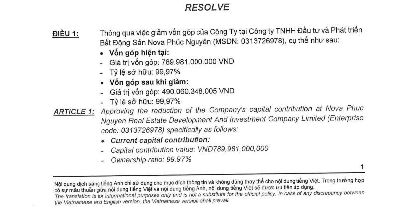 Novaland bất ngờ giảm 500 tỷ đồng vốn góp tại công ty con là chủ đầu tư dự án đình đám 39-39B Bến Vân Đồn