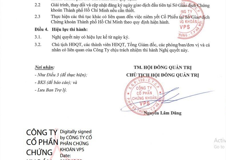 “Bom tấn” VPS chốt ngày đưa mã VCK lên sàn chứng khoán