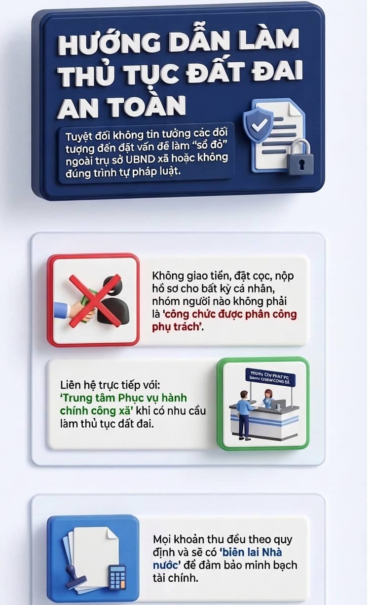 Cảnh báo lừa đảo: Xuất hiện nhóm đối tượng mời làm sổ đỏ, yêu cầu đặt cọc hàng chục triệu