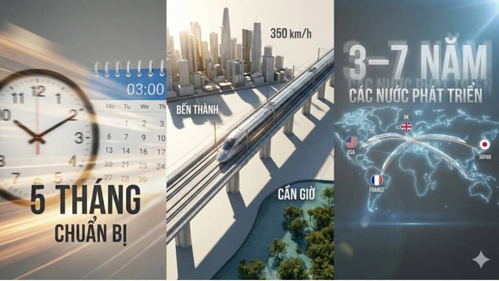 Vingroup lập kỳ tích: Khởi công đường sắt cao tốc chưa đầy một năm, vượt xa tốc độ thế giới