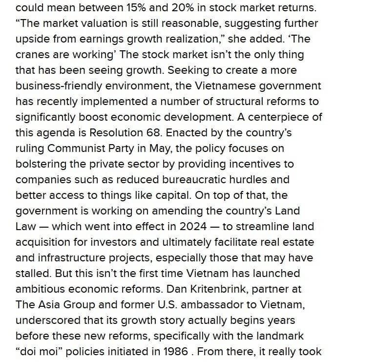 CNBC: TTCK Việt sẽ tăng mạnh trong 2026