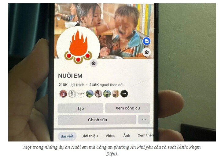 Công an phường tại TPHCM rà soát các hoạt động liên quan dự án “Nuôi em”