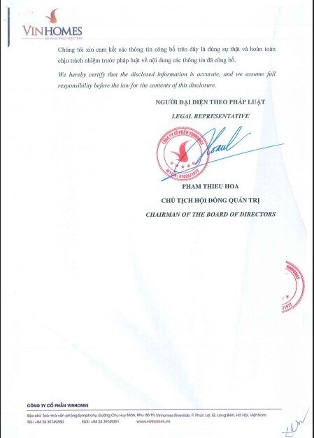 Vinhomes thoái vốn tại Xây dựng Đại An