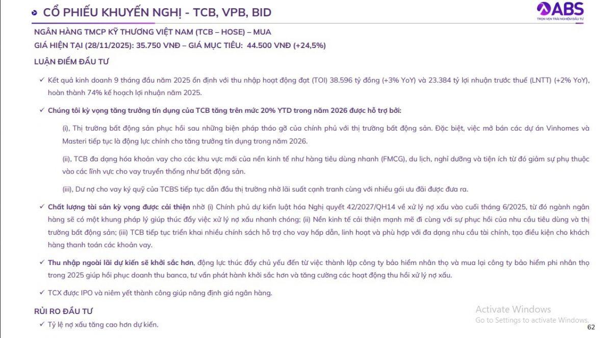 Vì sao 3 mã ngân hàng này được khuyến nghị mua cho năm 2026?