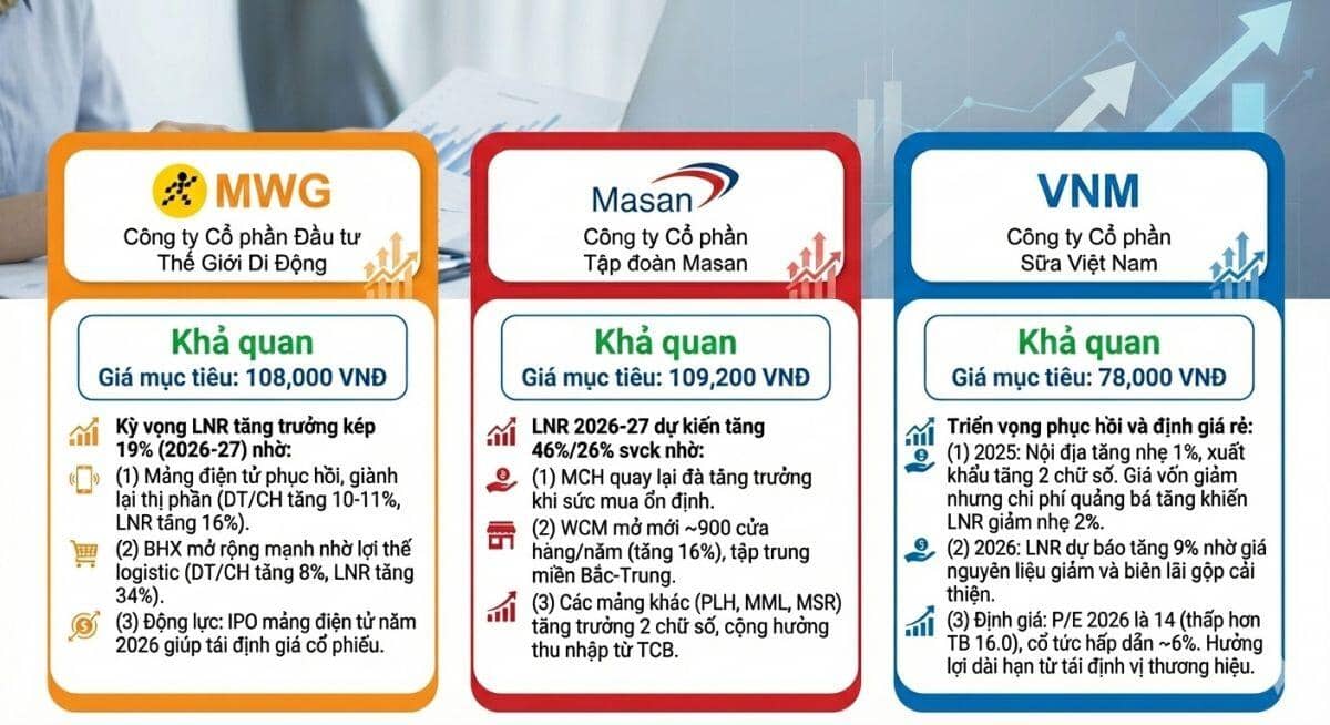 Năm 2026 nên mua gì? MBS chỉ ra 3 cổ phiếu tiêu dùng cực tiềm năng