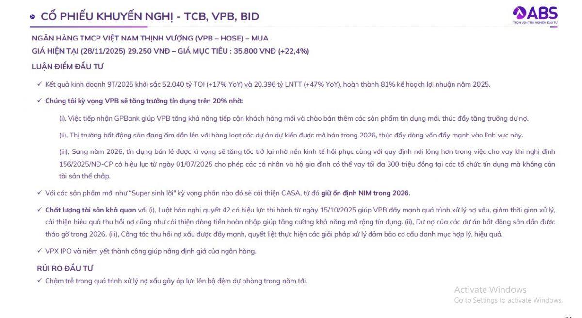 Vì sao 3 mã ngân hàng này được khuyến nghị mua cho năm 2026?