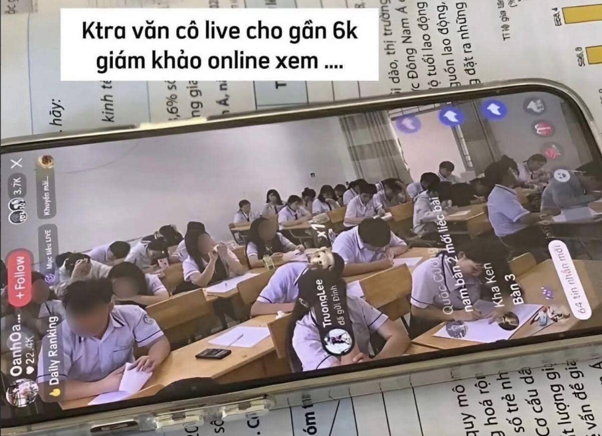 Phòng thi bị “phát sóng trực tiếp”: Hiệu trưởng nói gì về cô giáo livestream học sinh làm bài?