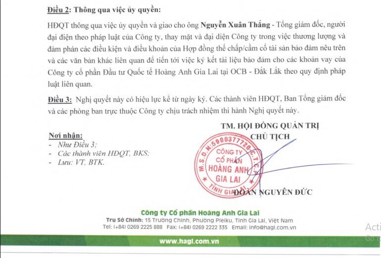 Toàn bộ cổ phần doanh nghiệp sắp IPO của HAGL được bầu Đức đem đi cầm cố ngân hàng