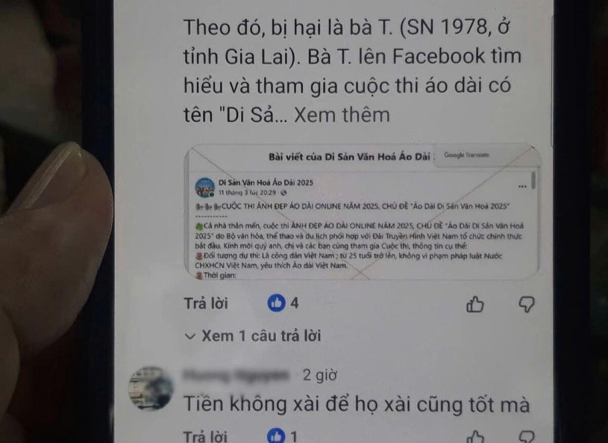 35 lần chuyển tiền vì “cuộc thi áo dài”, người phụ nữ ôm cú lừa 7,6 tỷ đồng