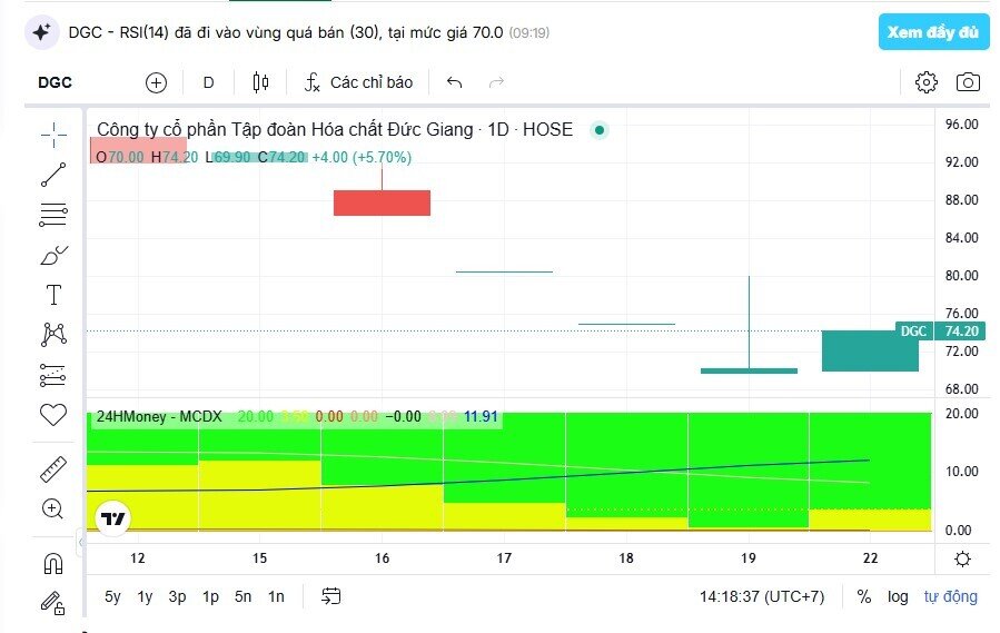 DGC hồi sinh nhờ dòng tiền bắt đáy: Thị trường thử lòng tin