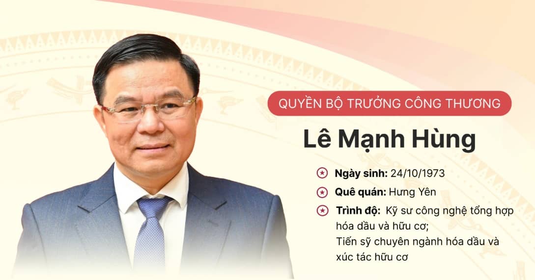 Tiểu sử quyền Bộ trưởng Công Thương Lê Mạnh Hùng