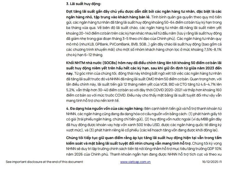 Vì sao Big 4 ngân hàng đồng loạt tăng lãi suất?