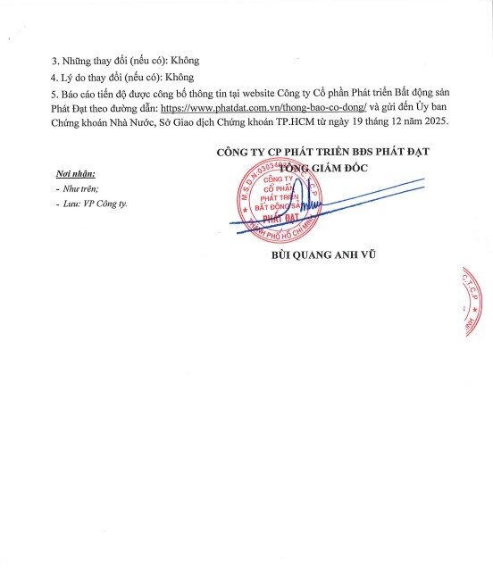 Phát Đạt đã giải ngân xong hơn 1.300 tỷ đồng huy động từ đợt chào bán cổ phiếu