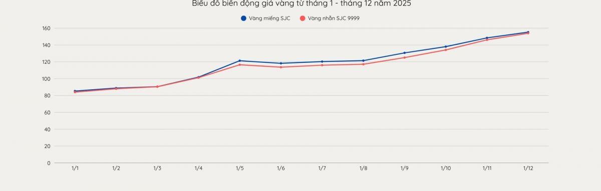 Vàng 2025: Sóng dữ và tái cấu trúc