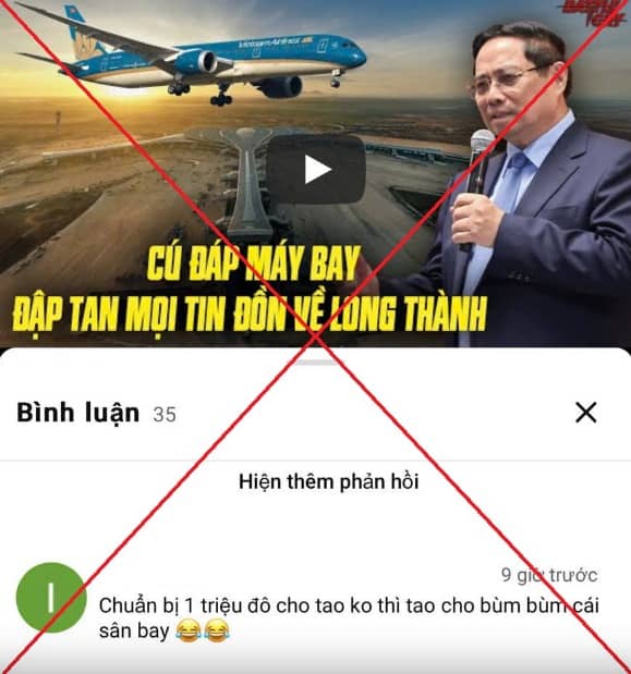 Bình luận dọa đánh bom sân bay Long Thành khiến cộng đồng mạng hoảng loạn, đối tượng bị tóm gọn