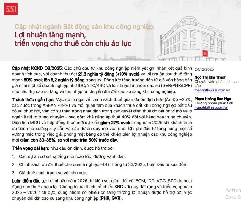 Điểm nóng KQKD nhóm bất động sản KCN quý 4: KBC được dự báo lãi tăng 880%, nhiều doanh nghiệp lao dốc