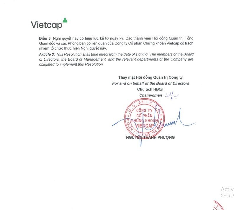 Vietcap (VCI) chi 425 tỷ đồng tạm ứng cổ tức 2025