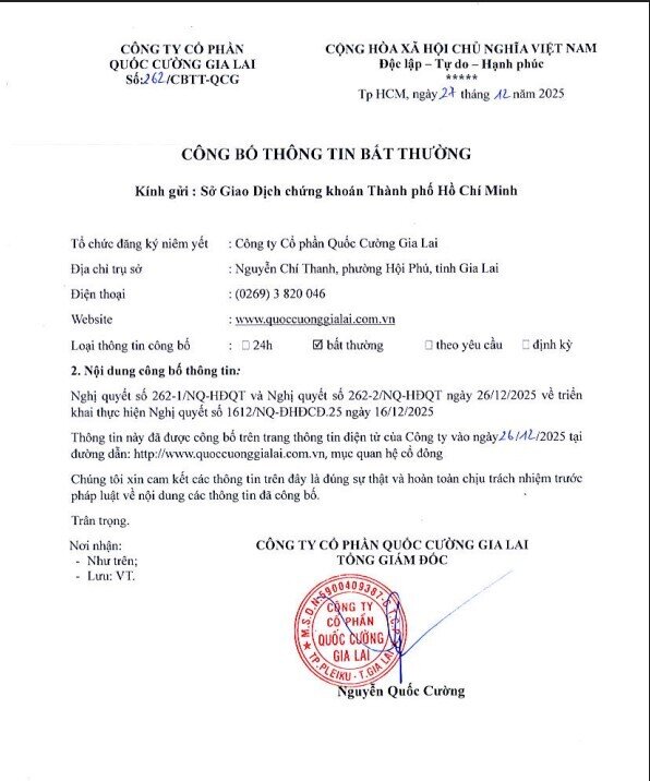 Quốc Cường Gia Lai 'chốt' thoái vốn tại hai công ty, dồn tiền trả món nợ 2.800 tỷ với bà Trương Mỹ Lan