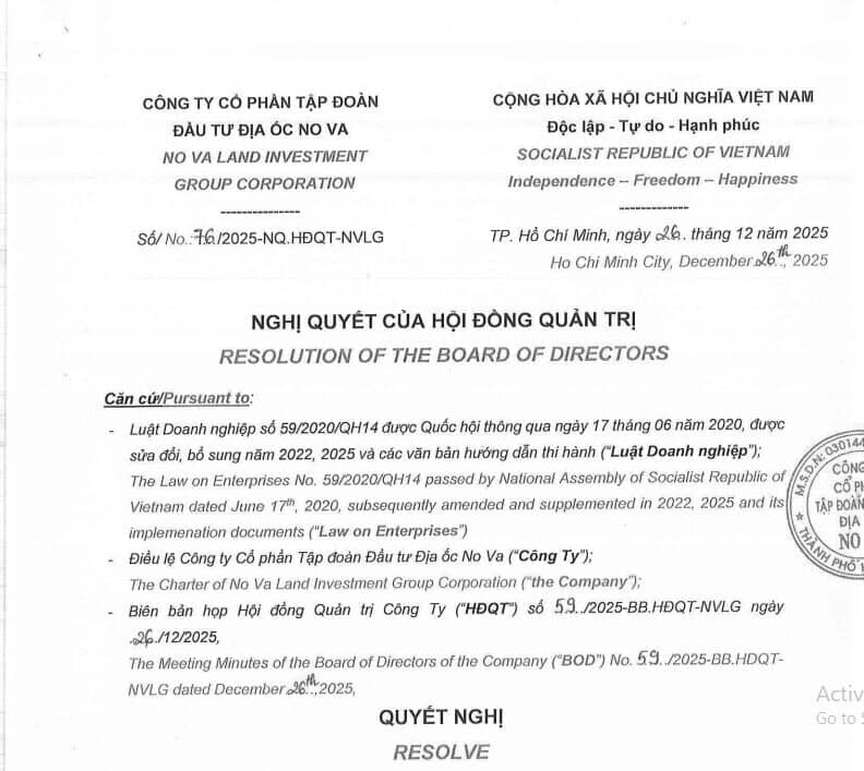 Novaland muốn thoái toàn bộ vốn tại một công ty con