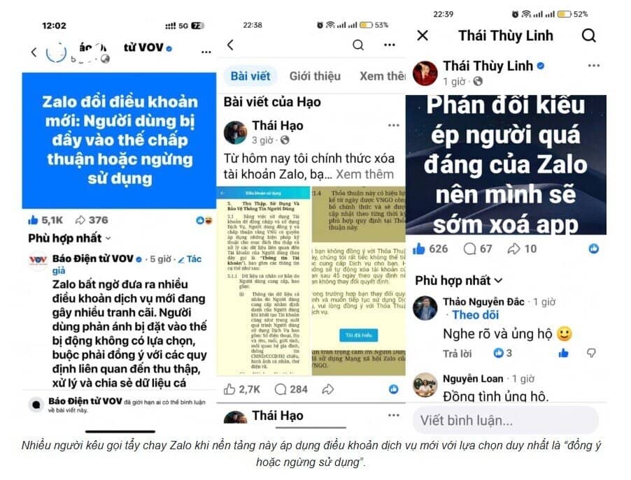 Zalo bị kêu gọi tẩy chay