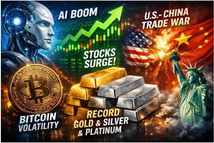 Kinh tế thế giới 2025: Giá vàng, bạc lập kỷ lục, rủi ro hệ thống gia tăng