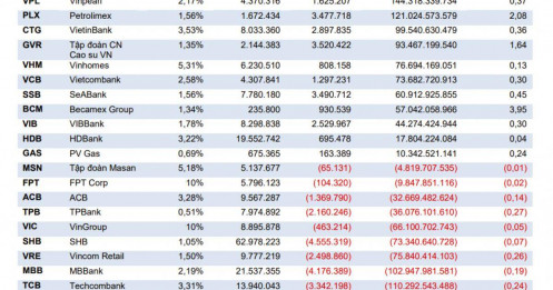 Dự báo đảo danh mục VN30 tháng 1/2026: VPL có thể được thêm mới, DGC đối mặt nguy cơ bị loại