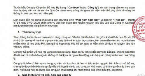 Đồ hộp Hạ Long (CAN) chính thức lên tiếng về vụ nhập 120 tấn heo bệnh về chế biến pate, thịt hộp
