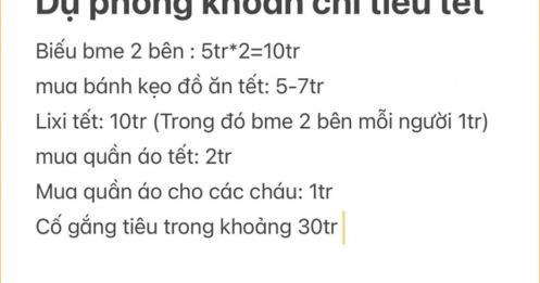 Tiêu Tết với chỉ 30 triệu