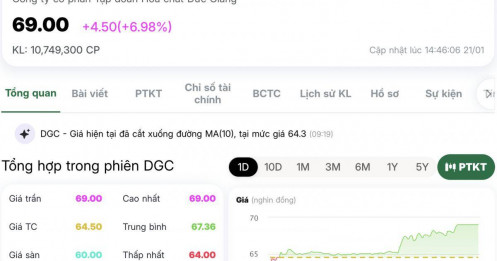 Cổ phiếu Hóa chất Đức Giang (DGC) "có biến"