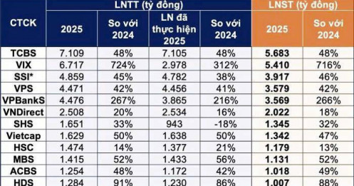 KQKD ngành chứng khoán quý IV/2025: khoảng 80 công ty đã công bố