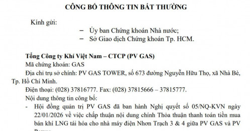 Hợp đồng LNG 25 năm “khóa chặt” dòng tiền: PV GAS hưởng lợi lớn, cổ phiếu tăng trần