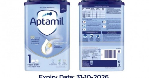 Bộ Y tế yêu cầu ngăn chặn lô sữa Aptamil nhiễm độc