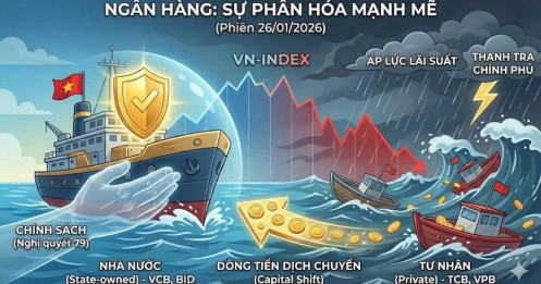 Vì sao bank quốc doanh "xanh", tư nhân lại "đỏ" trong phiên 26/01?