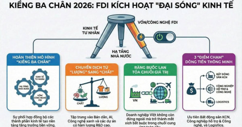Hoàn thiện “Kiềng ba chân” kinh tế 2026 – Khi Trụ cột FDI trở thành công tắc kích hoạt đại sóng