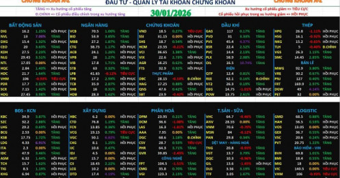 Chứng khoán hôm nay 30/01/2026 | phân tích xu hướng cổ phiếu