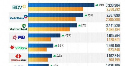 10 ngân hàng có tổng tài sản lớn nhất năm 2025