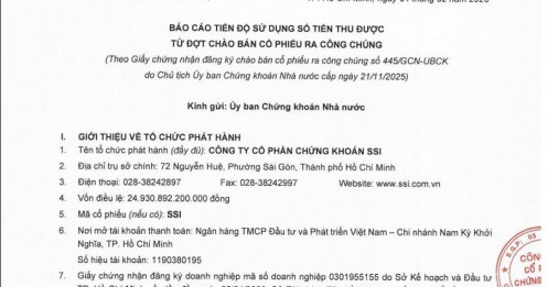 Chứng khoán SSI đã dùng hơn 6.200 tỷ đồng thu từ chào bán cổ phiếu như thế nào?