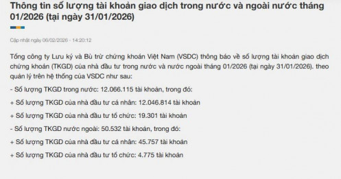 Tháng đầu năm 2026, TTCK đón thêm gần 245.000 tài khoản chứng khoán