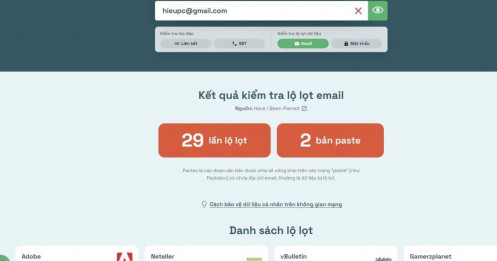 Hiếu PC phát hiện email cũ cũng đang "trôi nổi" trên chợ đen