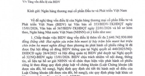 NHNN cho phép ngân hàng lớn nhất hệ thống tăng vốn