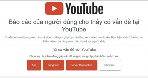 YouTube gặp sự cố diện rộng toàn cầu sáng mùng 2 Tết