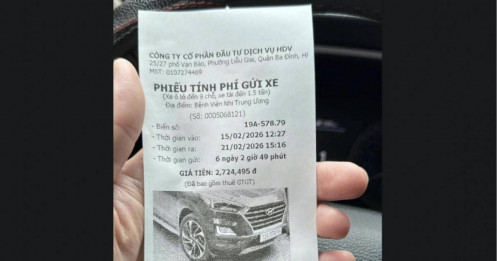 Hóa đơn gửi ô tô hơn 2,7 triệu đồng trong 6 ngày tại bệnh viện gây tranh cãi trên mạng xã hội