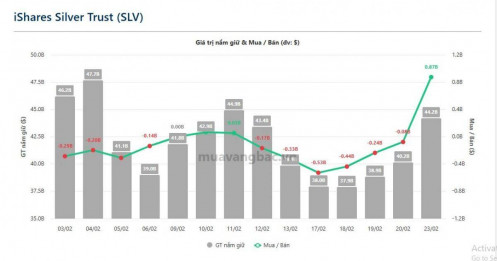 Quỹ bạc lớn nhất thế giới bất ngờ mua hơn 300 tấn trong 1 ngày
