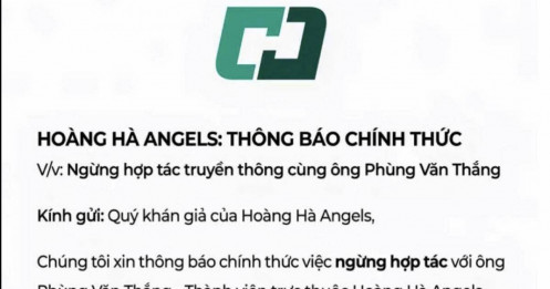Hoàng Hà Angels ngừng hợp tác TikToker Thắng Không Kịp sau bê bối bạo lực gia đình