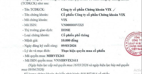 Chứng khoán VIX chốt quyền chào bán 918 triệu cổ phiếu