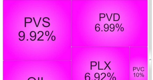 Sắc đỏ bao trùm, dòng tiền tìm đến nhóm dầu khí
